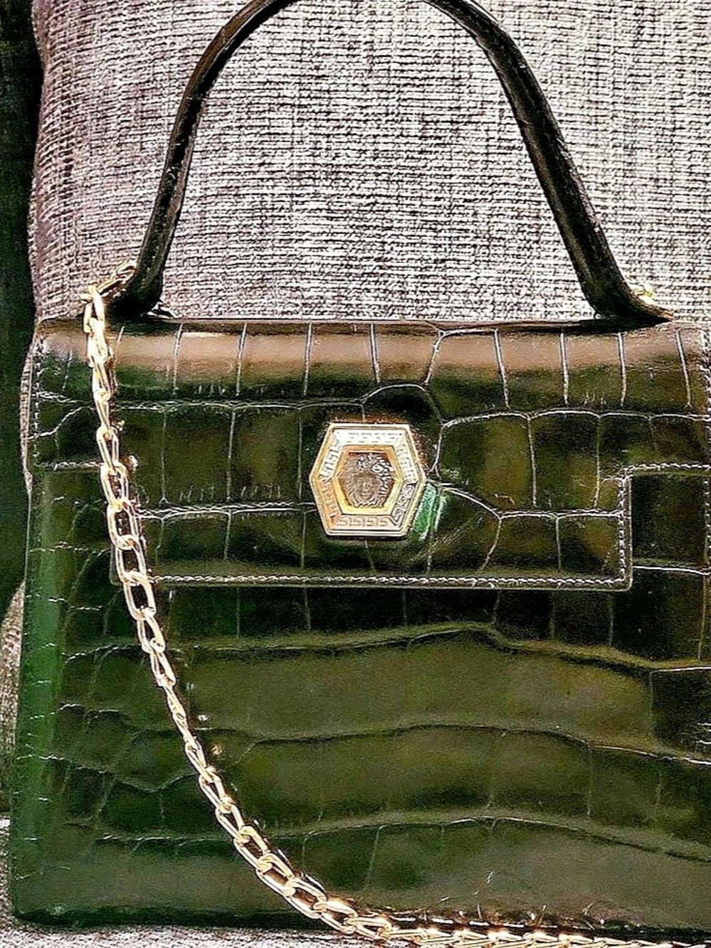 Gianni Versace vintage handbag Black